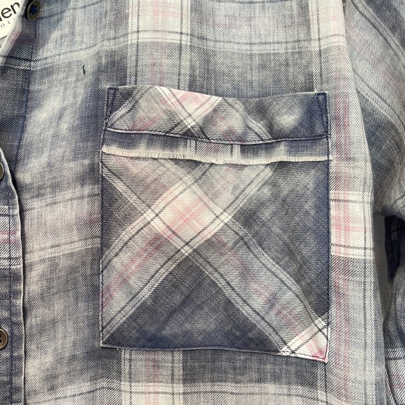 Splendid Summer Plaid Button Down Western NWT - Picture 3 of 6
